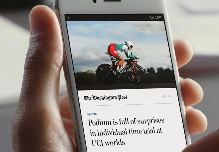 Gli Instant Articles sulle app mobile di Facebook