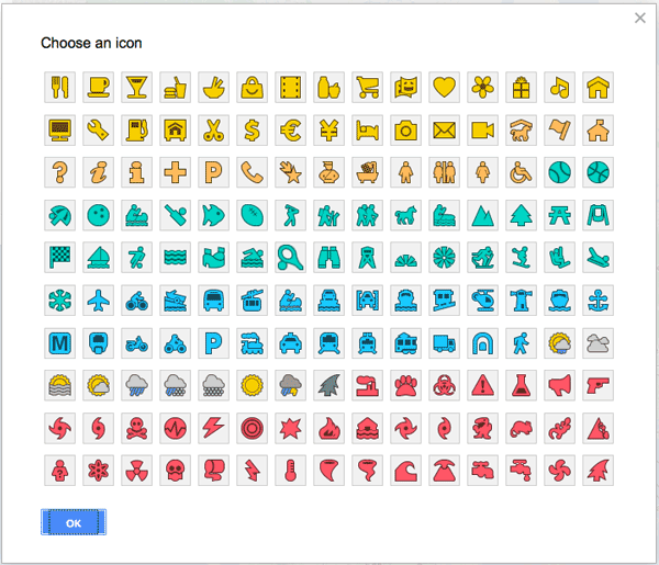 Icone per le mappe di Google