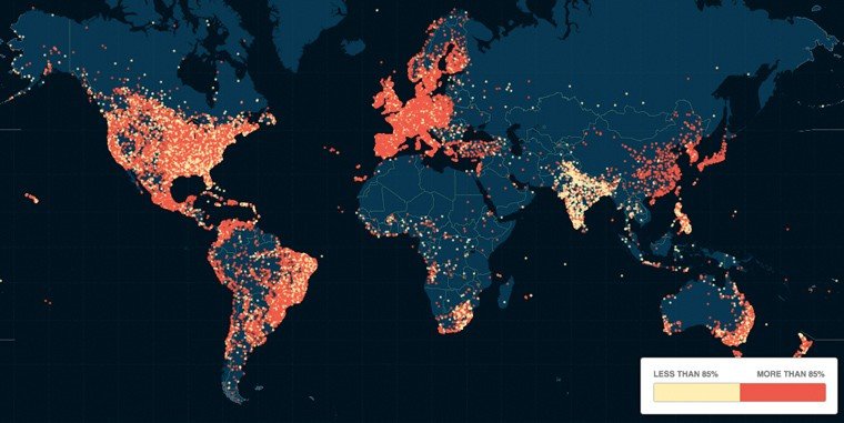 La mappa degli iscritti al sito Ashley Madison